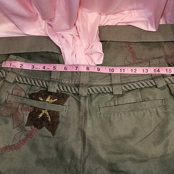 We The Free Embroidered Women's Jeans - Green and Pink - Picture 5 of 5